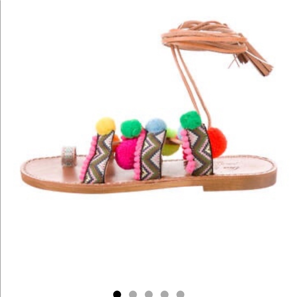 Gia couture patterned gladiator sandals